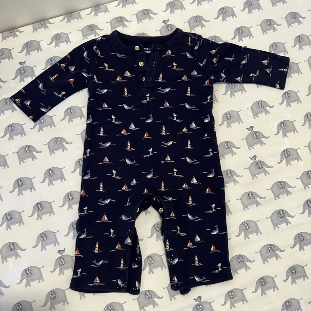 EUC Janie and Jack Nautical Onesie ⛵️ 🐋🚭